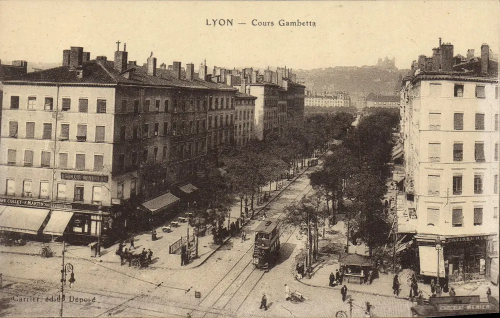LYON — Cours Gambetta — Carrier, wydawca Zgłoszony - Awers