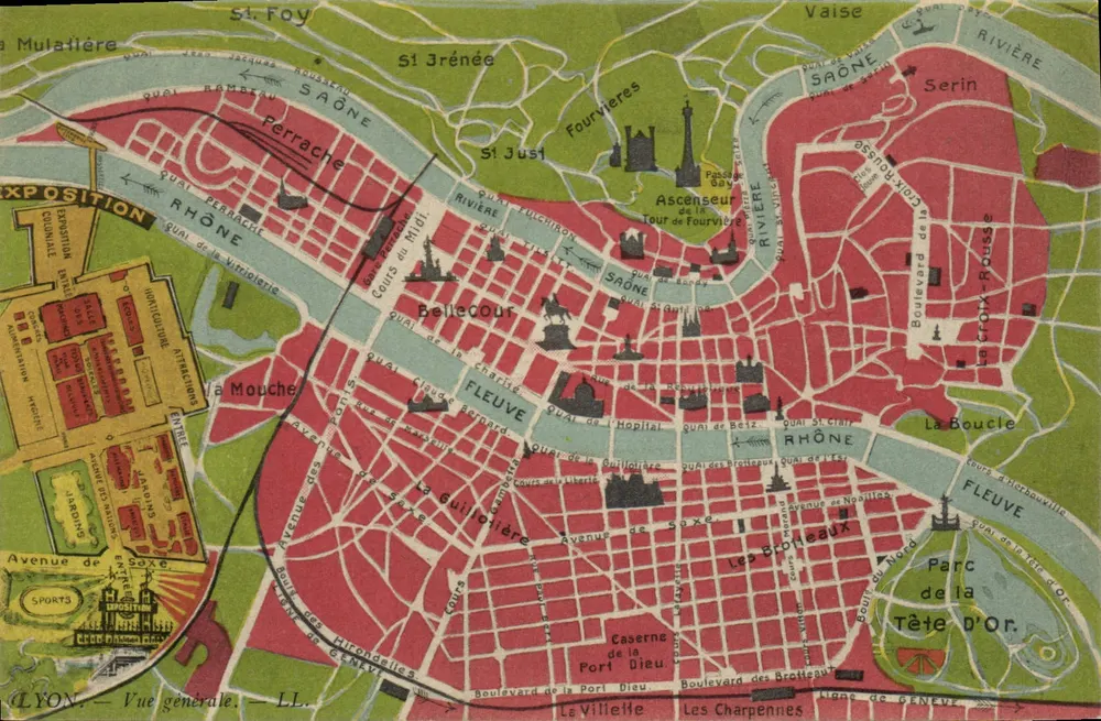 Lyon — Widok ogólny — LL - Awers