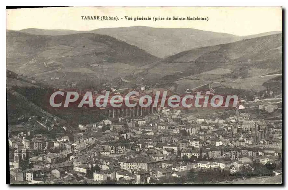Tarare (Rhône) — Vue générale (prise de Sainte-Madeleine) — éditeur non identifié, n° de série non visible - Recto