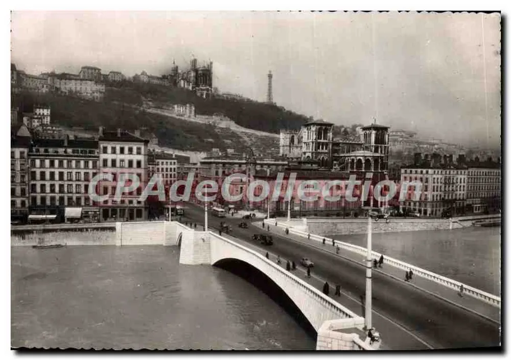 Puente de Fourvière y Colina de Fourvière — Lyon — Fotografía J. Cellard - Anverso