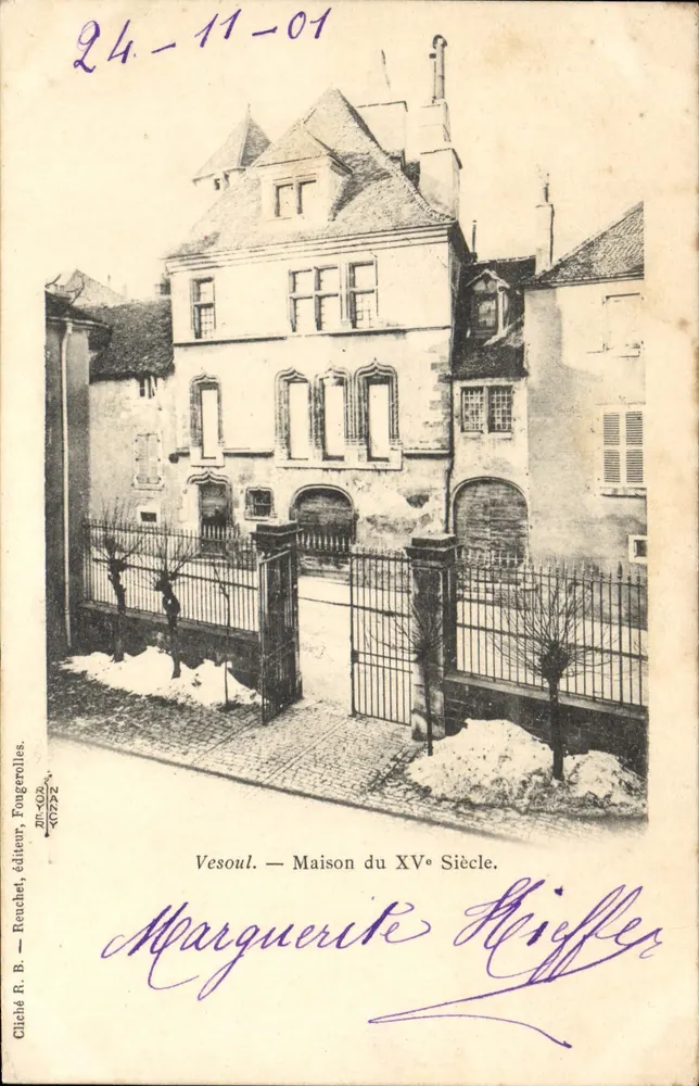 Vesoul — Casa do Século XV — Cliché R. B., Fongerolles - Frente