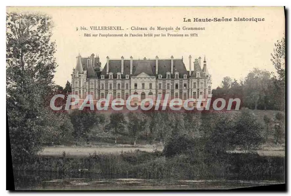 Villersexel — Schloss des Marquis de Grammont — Historische La Haute-Saône, Nr. 3 bis - Vorderseite