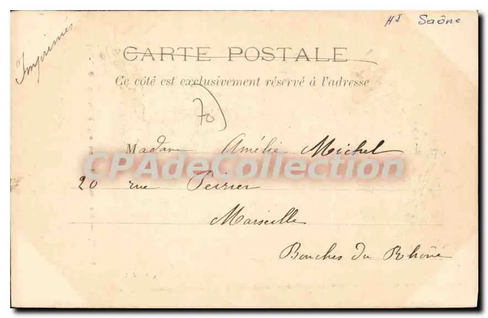 Lure — Französischer Gedenkstein (1870-71) — Verlag Ad. Vecht, Sainte-Dire, Nr. 953 - Rückseite