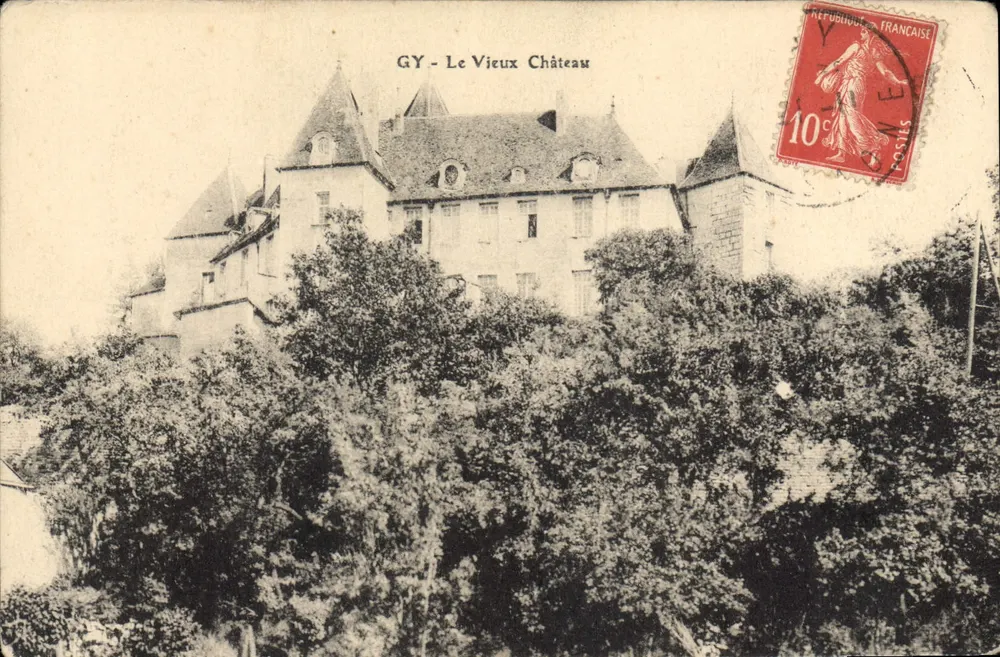 GY - Het Oude Kasteel — uitzicht op het kasteel overdekt door bomen — uitgever niet zichtbaar - Voorkant