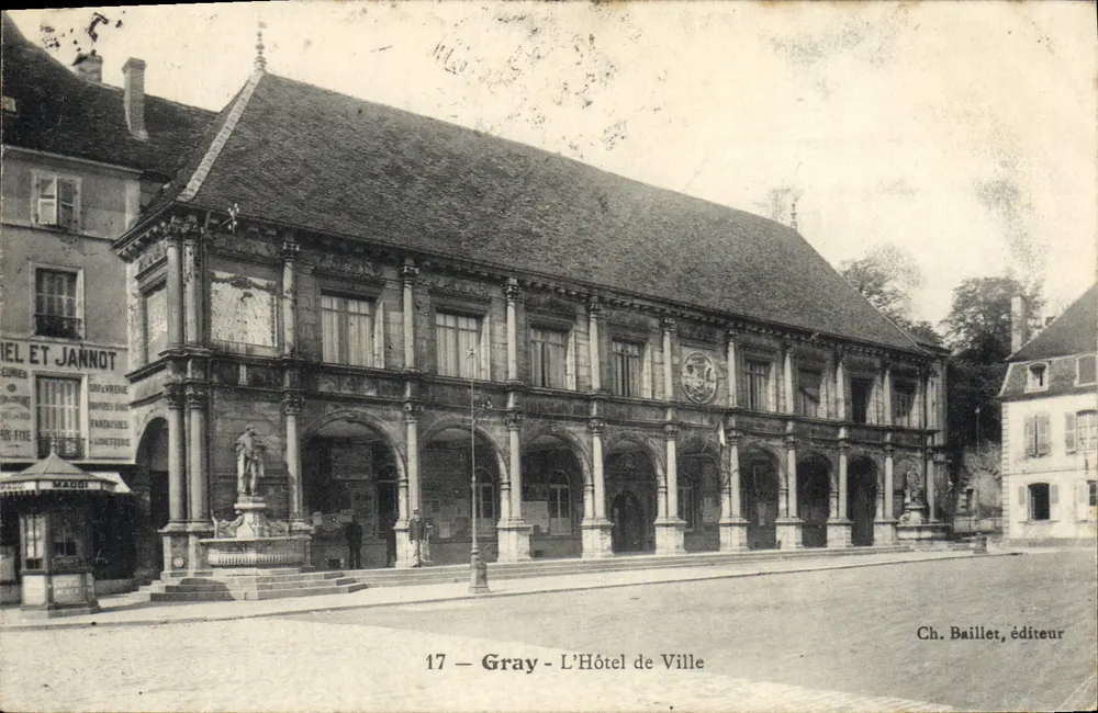 Gray - O Hotel de Ville — Ch. Bailler, editor, n°17 - Frente