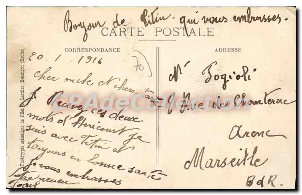 Héricourt (Haute-Saône) — Mount Vaudois — C.L.B. - Rückseite