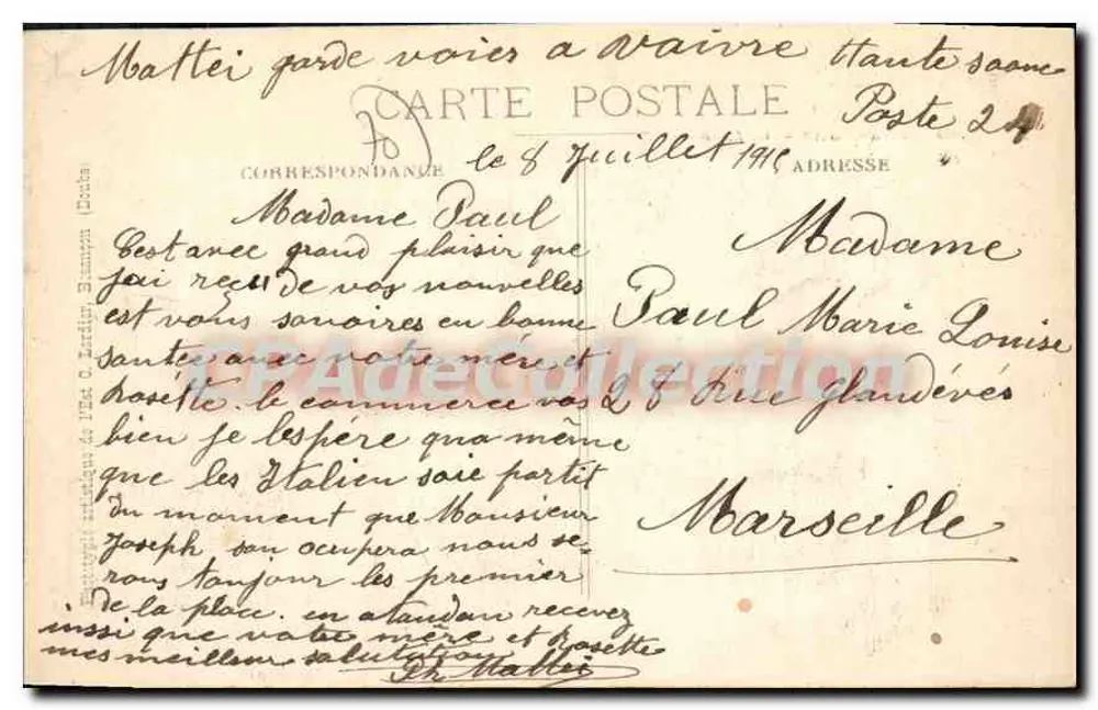 N.-D. de la Motte — Vesoul — Ilustrada La Haute-Saône, n°2203 - Verso