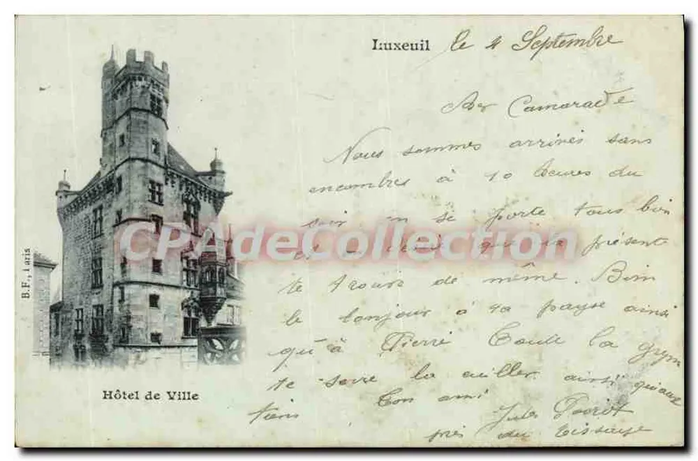 Hôtel de Ville — Luxeuil — B.F. Paris - Frente