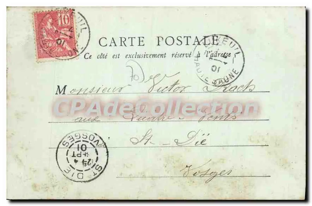 Hôtel de Ville — Luxeuil — B.F. Paris - Verso