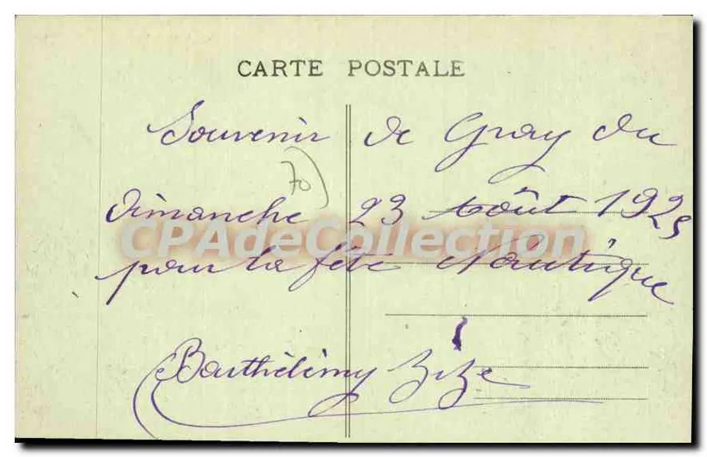Gray - O Hotel de Ville — Imp. Lile A. Bergerot, Gray - Verso