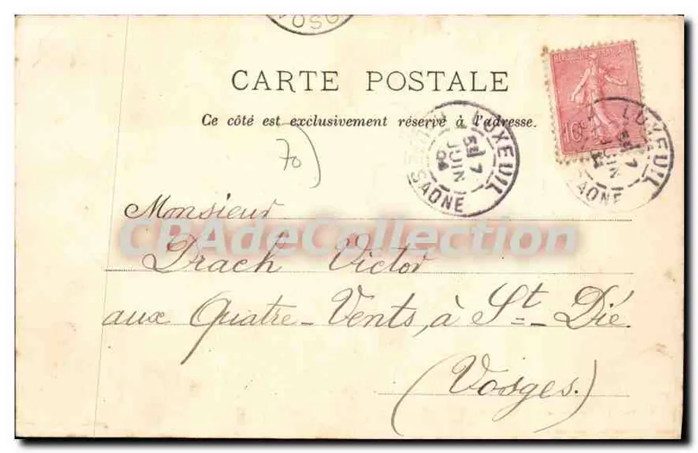 Luxeuil-les-Bains — A Estação — Reuchet, editor, Fougerolles - Verso