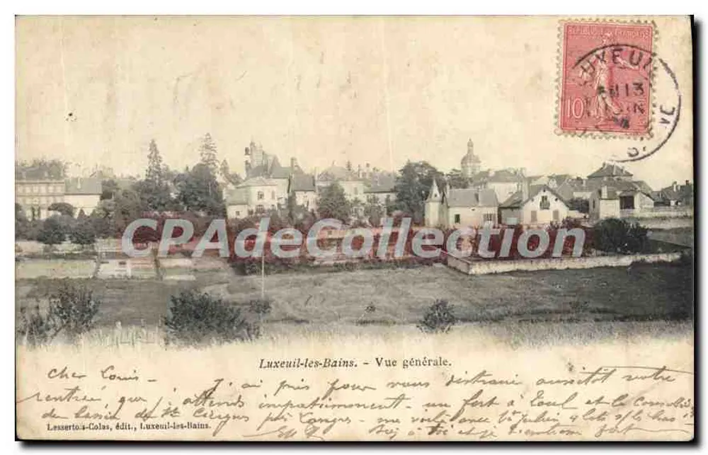 Luxeuil-les-Bains — Vista geral — Lessertois-Colas, editor, Luxeuil-les-Bains - Frente