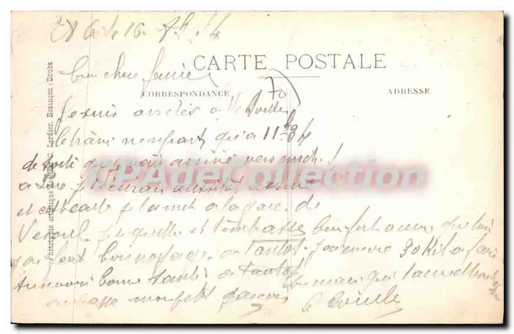 N.-D. de la Motte — Vesoul — La Haute-Saône Illustrée, n° 2203 - Verso