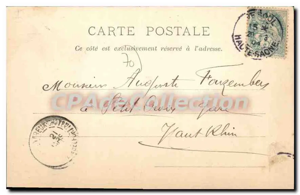 Vesoul — Igreja de São Jorge — Bonvalot-Hugelé, editor - Verso