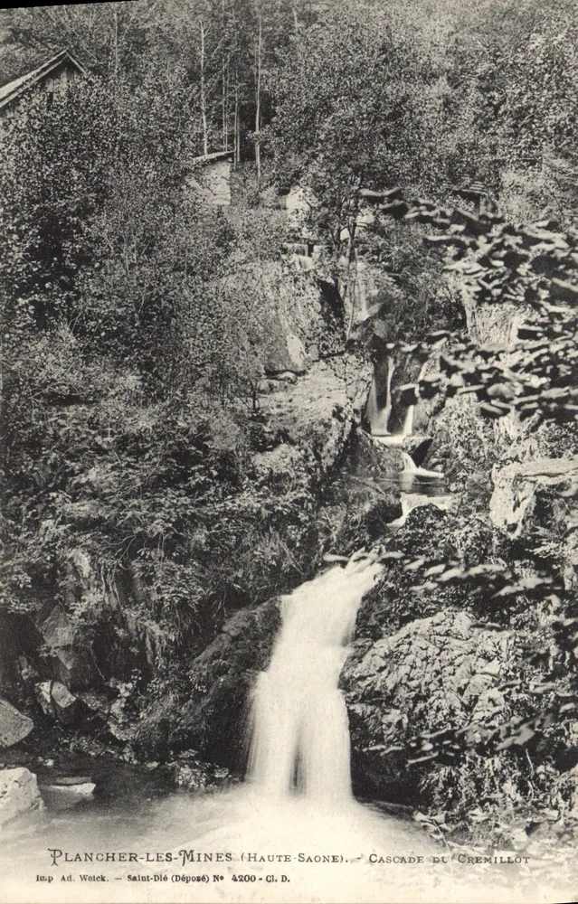 Plancher-les-Mines (Haute-Saône) — Wasserfall Cremillot — Imp. Ad. Weilek, Saint-Dié, N° 4200 - Vorderseite
