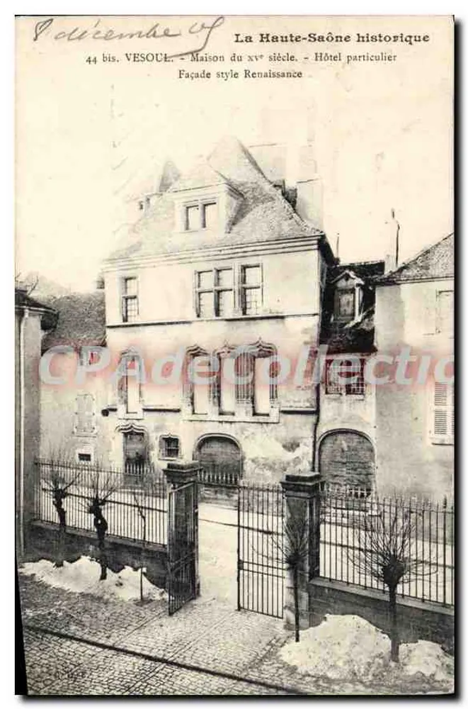 Vesoul — Haus des 15. Jahrhunderts — Privathaus Fassade im Renaissance-Stil — Historische Haute-Saône - Vorderseite