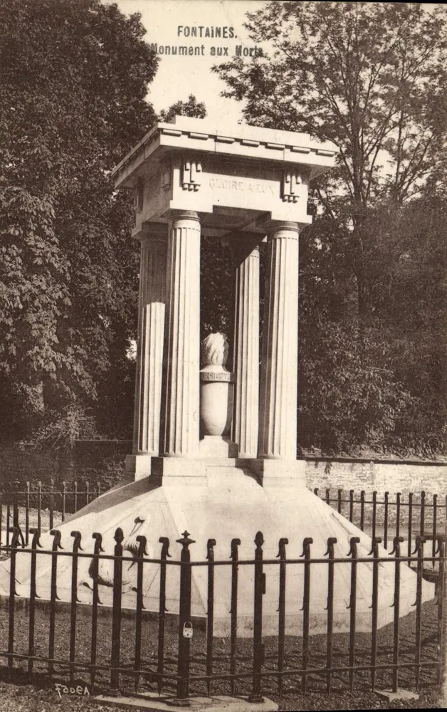 Fontaines. Monumento aos Mortos — Glória a Eles — editor FOOEA - Frente