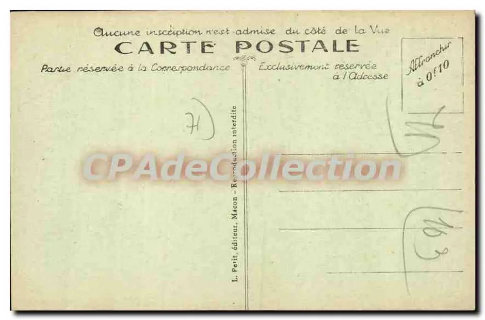 Tournus - Doyenné — Habité au XVIIIe siècle par P. Juénin, doyen de l'abbaye et l'un des meilleurs historiens de Tournus. - Verso