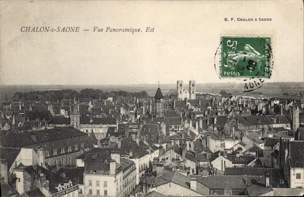 Chalon-sur-Saône — Vista Panorâmica. Leste — B. F. Chalon s Saone - Frente