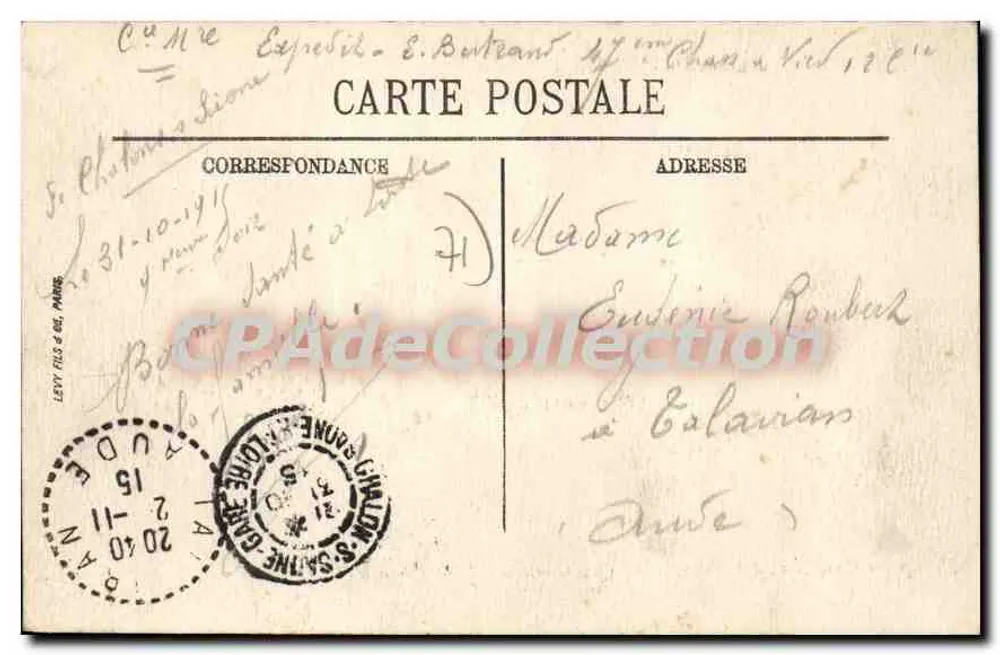 Chalon-sur-Saône — Der Quai Gambetta und Saint-Pierre — Selecta, Nr. 68 - Rückseite