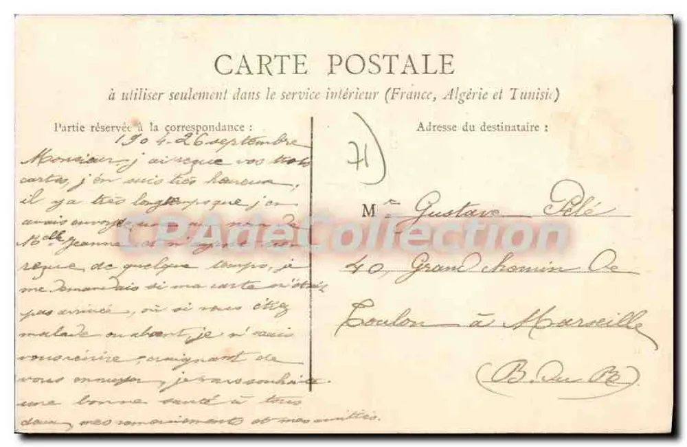 Macon — Estátua de Lamartine — Editor não identificado - Verso