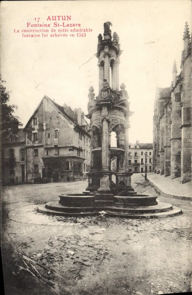 Autun — Fonte Saint-Lazare — editor desconhecido, n° 17 - Frente