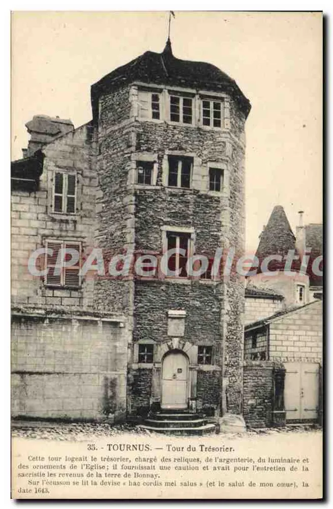 Tournus — Torre do Tesoureiro — L. Petit, fot.édit. Macon - Frente