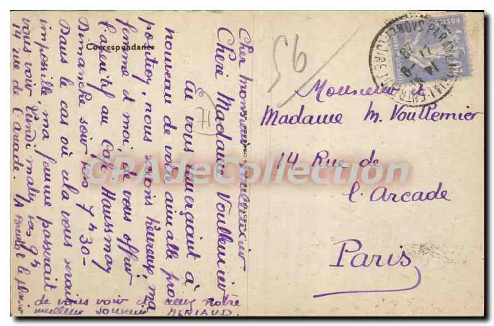 Paray-le-Monial — Vista Geral — E. Chalou - Verso