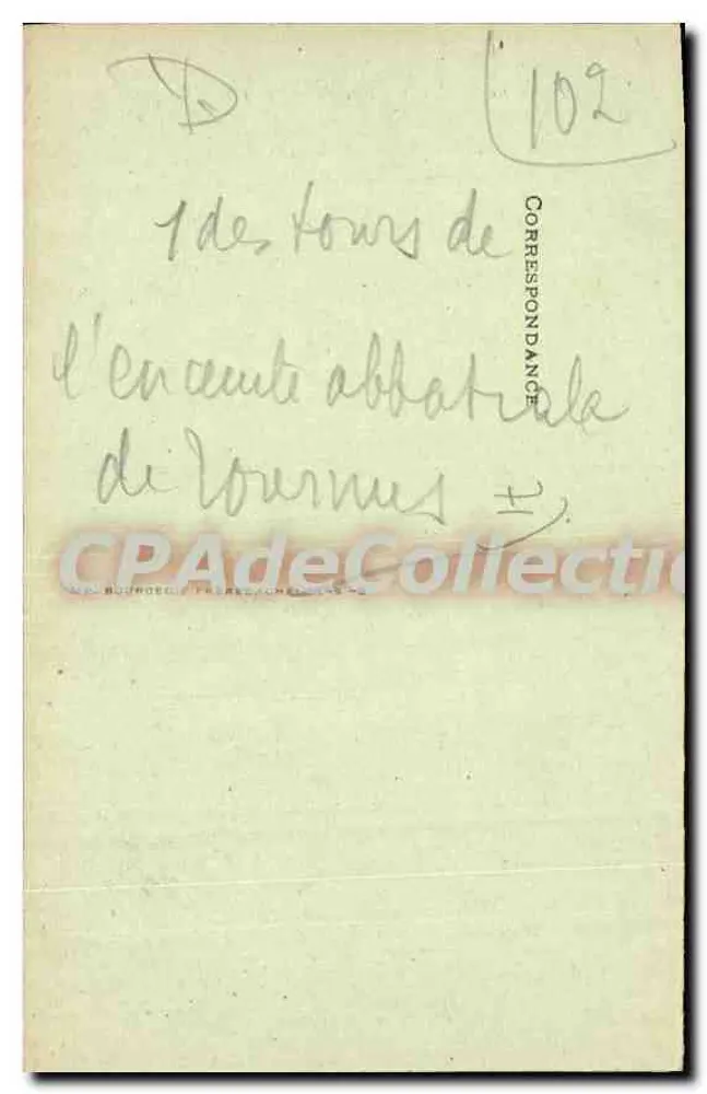 Tournus - Rue des Droits de l'Homme — tour ronde avec toit conique - Verso