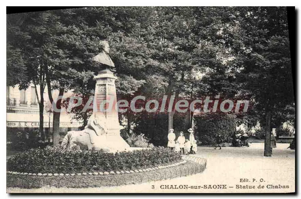 Chalon-sur-Saône — Estátua de Chabas — Edit. P. O. - Frente