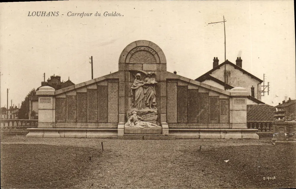 लूहांस - गिडू के क्रॉसरोड - मृत सैनिकों के स्मारक 1914-1918 - आगे