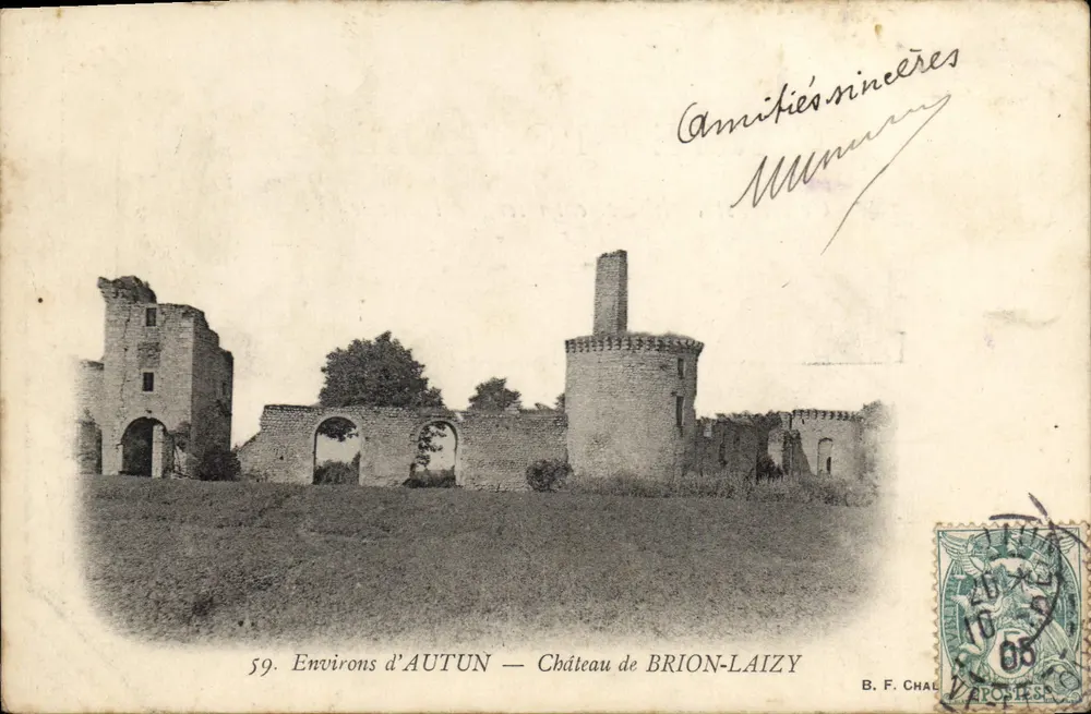 Dintorni di AUTUN — Castello di BRION-LAIZY — B. F. CHAL - Recto