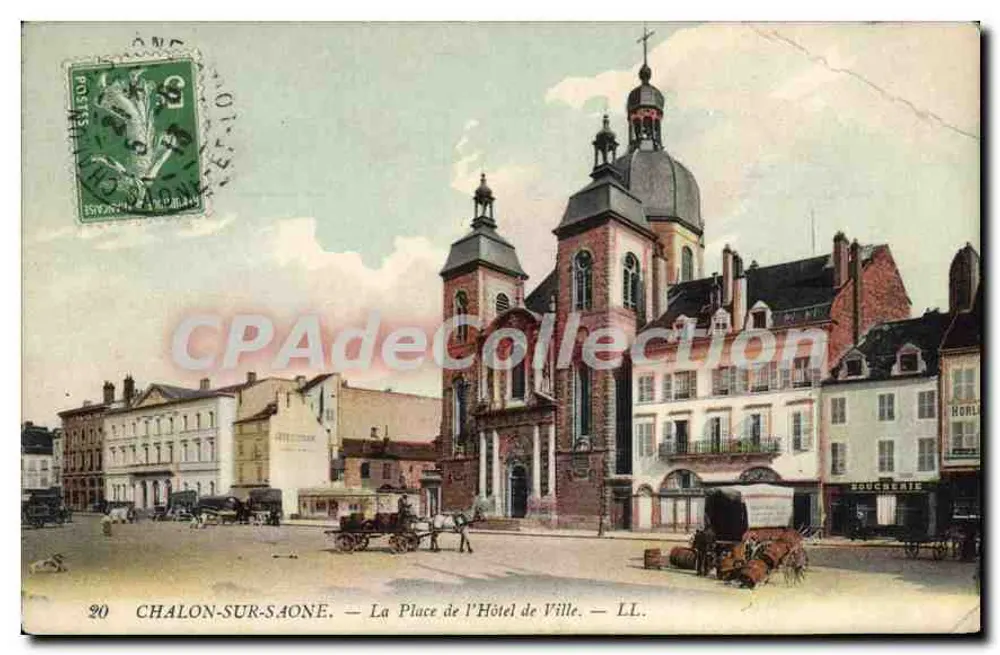 Chalon-sur-Saône — Der Platz des Rathauses — LL. n°20 - Vorderseite