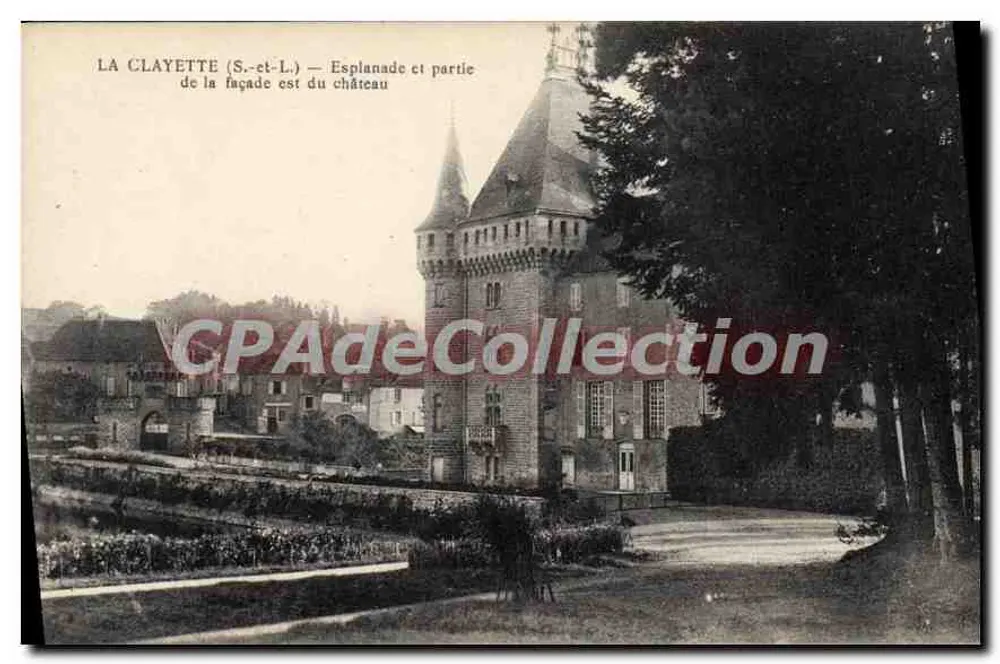 La Clayette (S.-et-L.) — Esplanade und Teil der östlichen Fassade des Schlosses - Vorderseite