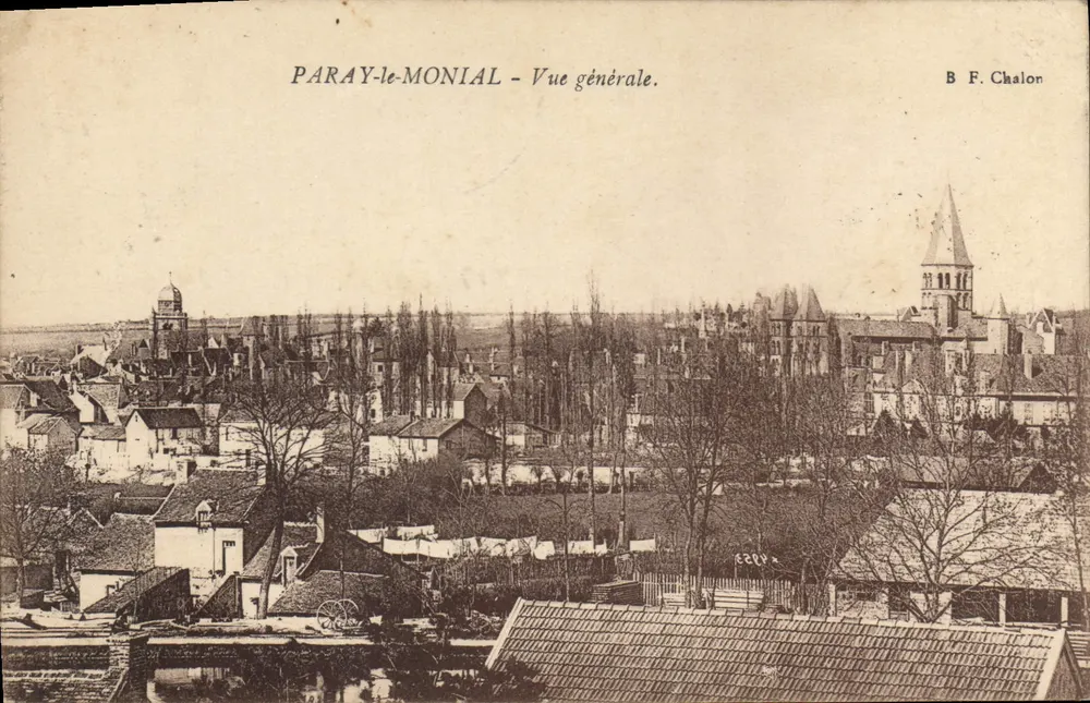 Paray-le-Monial - Vista geral. — B. F. Chalon — n° 4292 - Frente