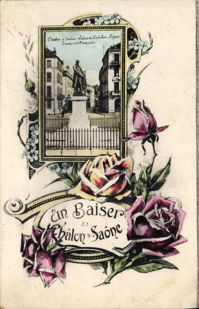 Chalon-sur-Saône — Estátua de Néophare Niepce — Fotógrafo J. Daubax - Frente