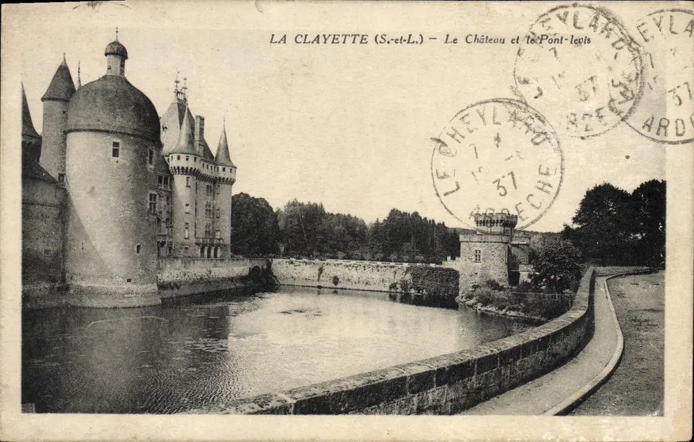 La Clayette (S.-et-L.) — Das Schloss und der Zugbrücke - Vorderseite