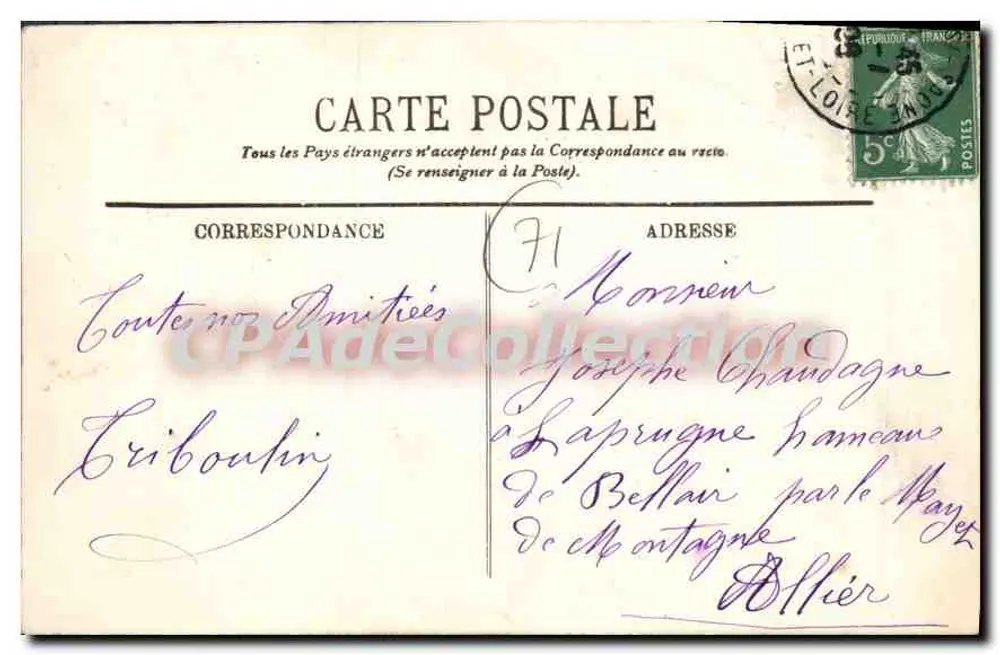 Chalon-sur-Saône — A Caserna Carnot — LL. n°57 - Verso