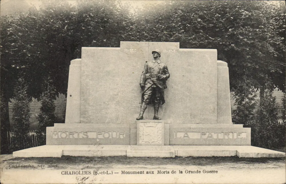 Charolles (S.-et-L.) — Kriegsdenkmal des Ersten Weltkriegs — Cliché Goudon - Vorderseite