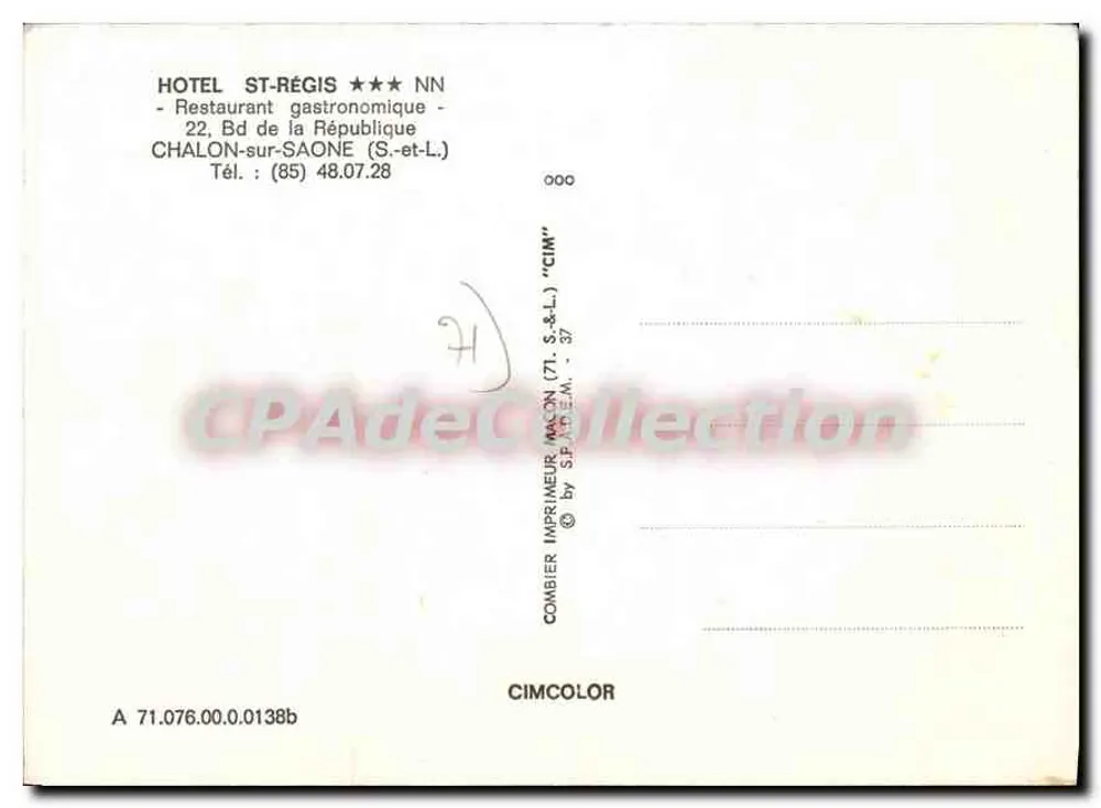 Hotel St-Régis — Gourmet-Restaurant — Chalon-sur-Saône - Rückseite