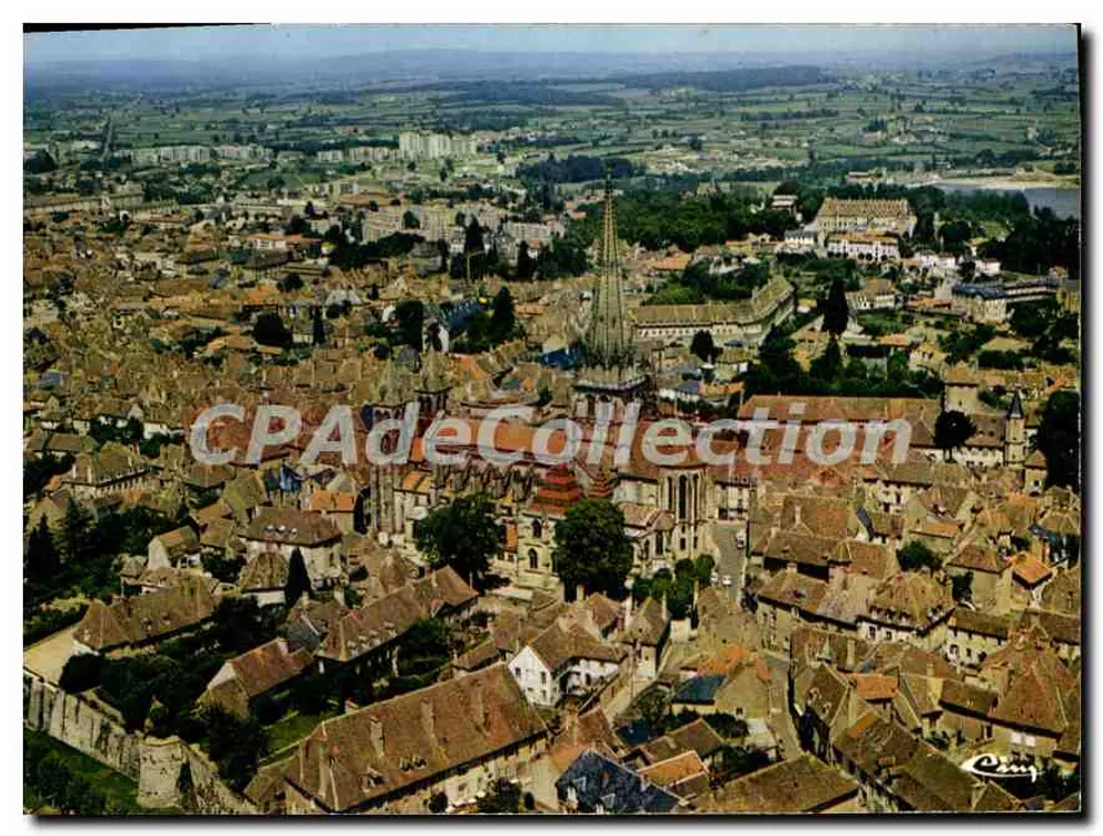 Autun (S.-et-L.) — Vista geral aérea — Imprimeur Combier - Frente