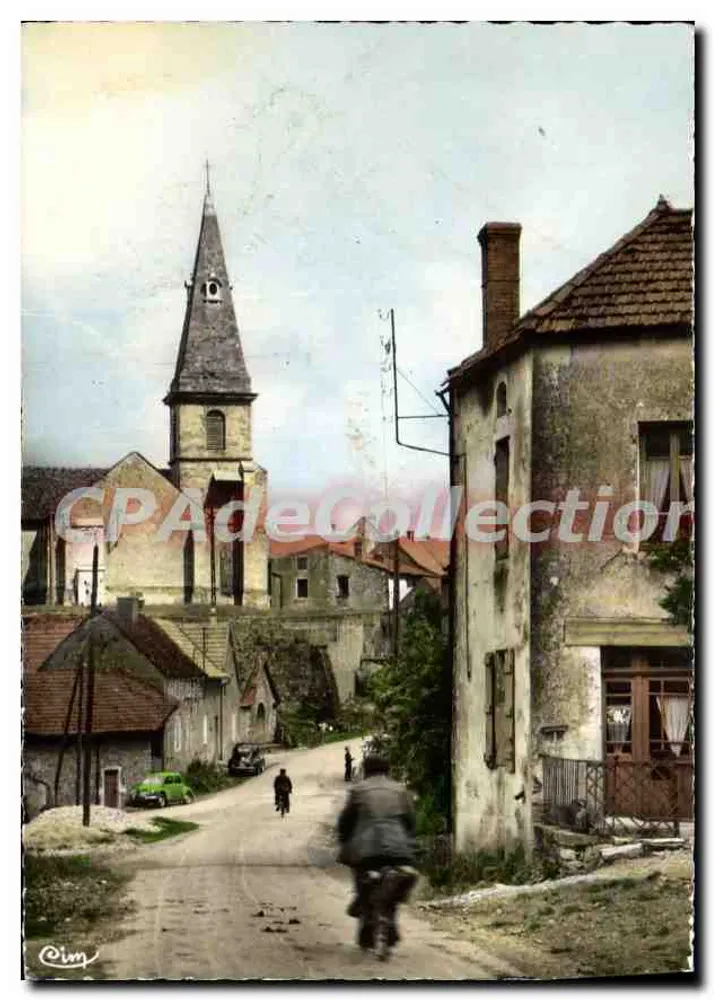 Etrigny (S.-et-L.) — Der Eingang ins Dorf und die Kirche — Combière MP. Maçon - Vorderseite
