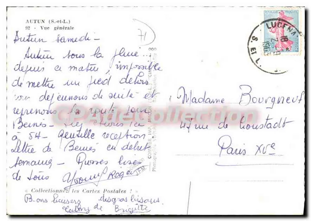 Autun (S.-et-L.) — Vista geral — Cim - Verso
