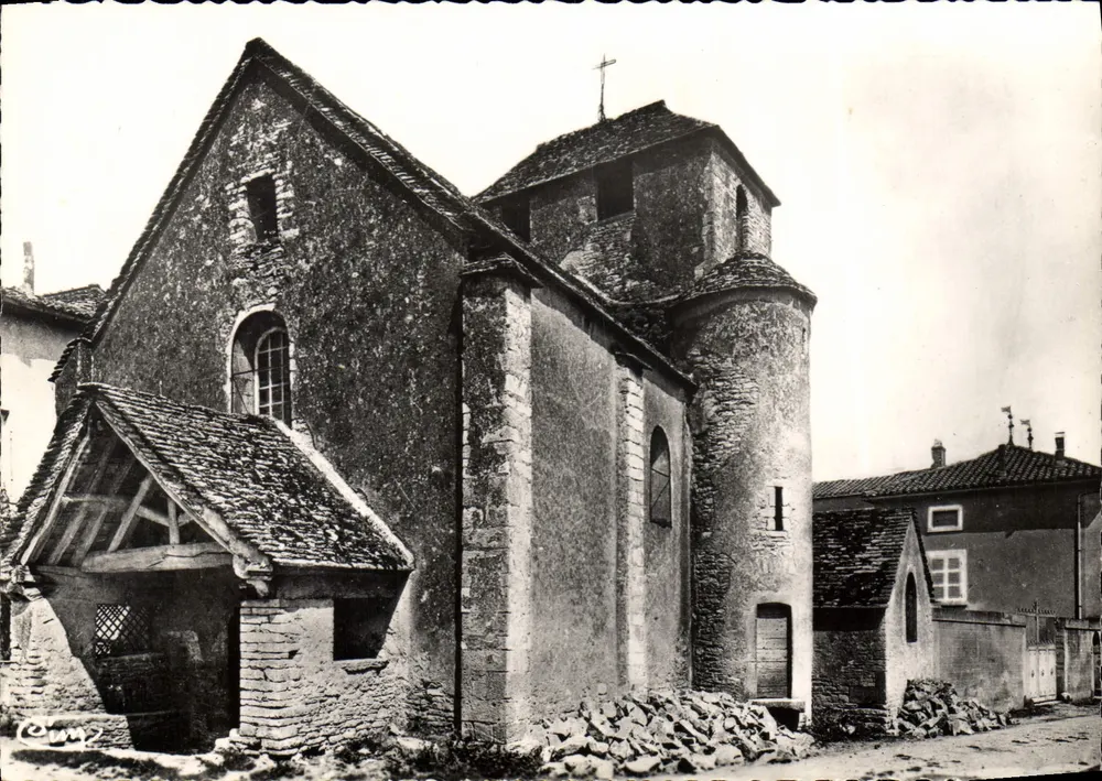 Bissy-la-Maconnaise — Église du XIe siècle — IMPRIMÉ SUR LA CARTE - Frente