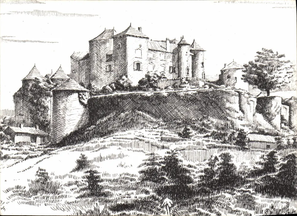 Castelo de Berzé — Lugar importante do Mâconnais — Edições Bourgogne Rhône-Alpes - Frente