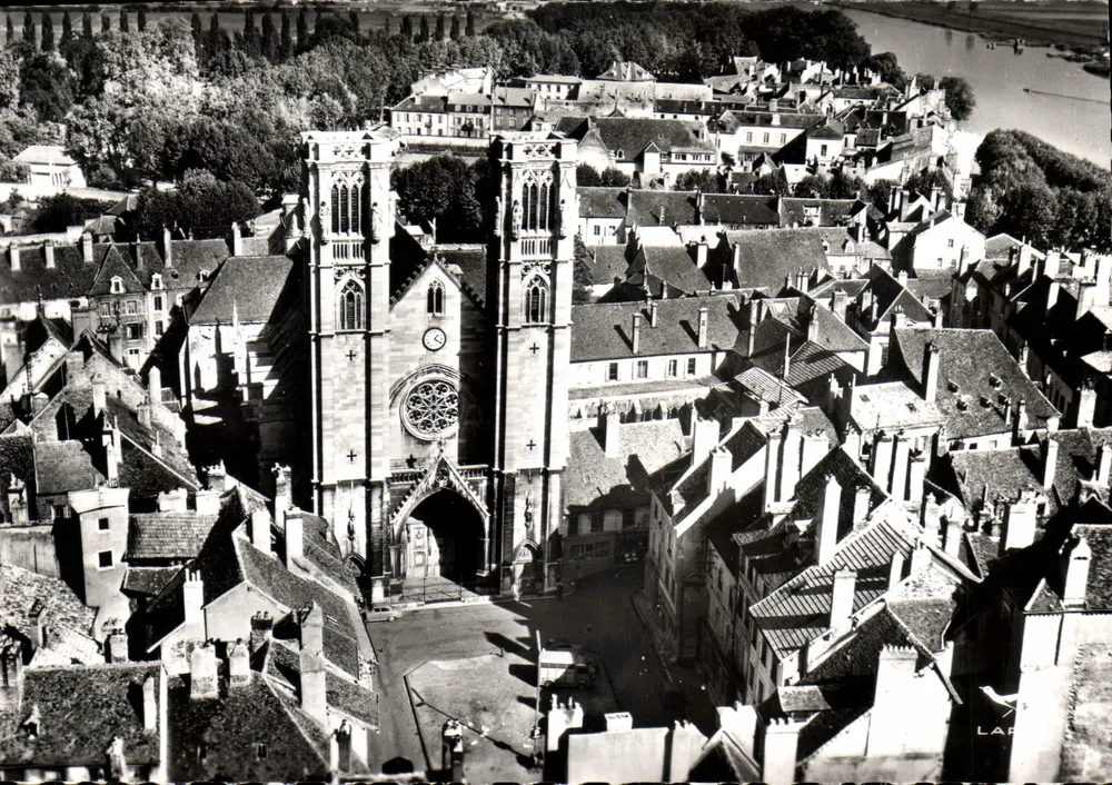Chalon-sur-Saône — luftige Ansicht der Kathedrale — Édition LAPIE Service Régien - Vorderseite