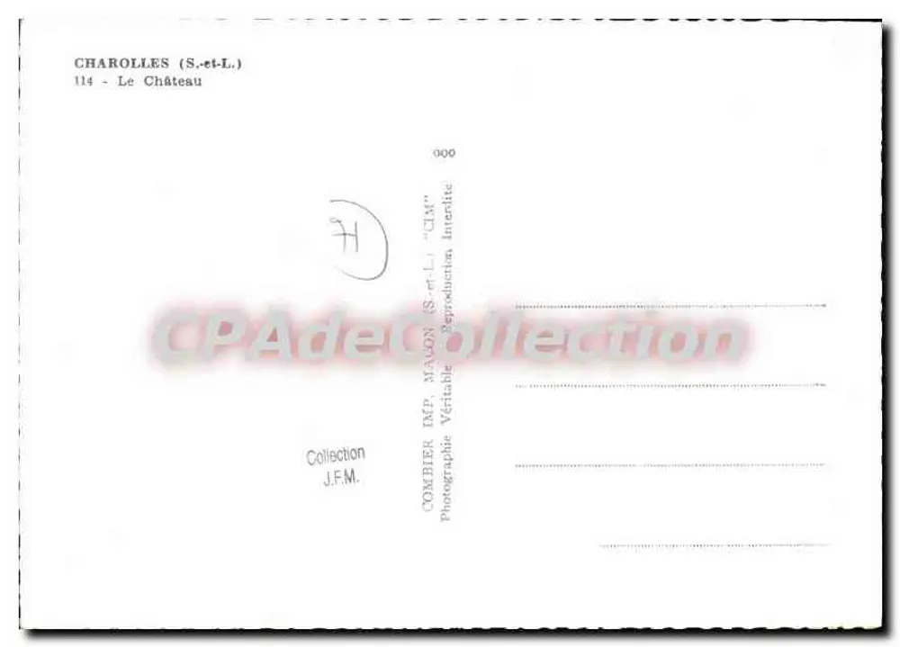 Charolles (S.-et-L.) — O Castelo — IMP. MAUDON - Verso