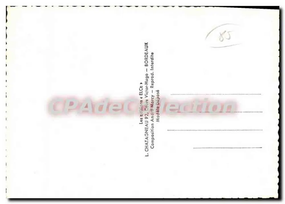 As Costas da Vendée — Carte postale ilustrada com mapa e figura — L. Châtagnéau & André Mancy - Verso
