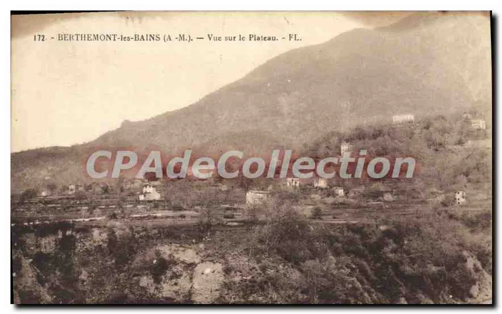 Bertemont-les-Bains (A.-M.) — Vue sur le Plateau — FL. — N° 172 - Recto