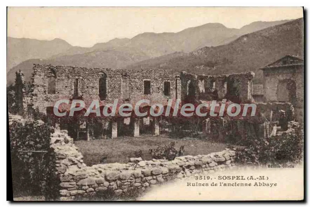 Ruínas da antiga Abadia — Sospel (A.-M.) — Edição Giletta, n° 3519 - Frente